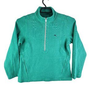 Men's Green Tommy Bahama Sweater 1/2 Zip Pullover Long Sleeve Size L
